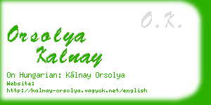 orsolya kalnay business card