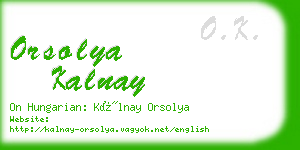 orsolya kalnay business card